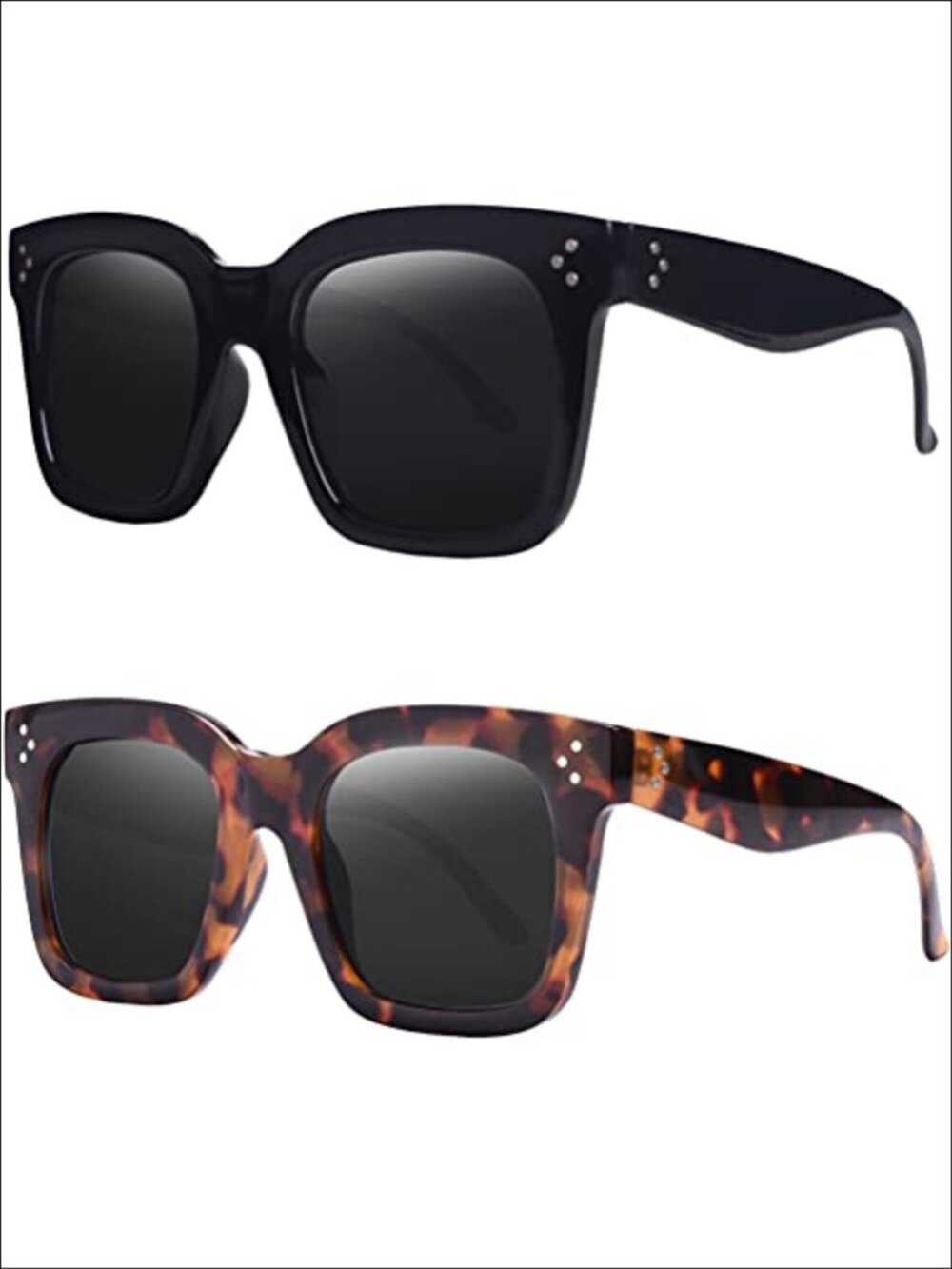 Oversized Square Retro Sunglasses UV400 Full Frame